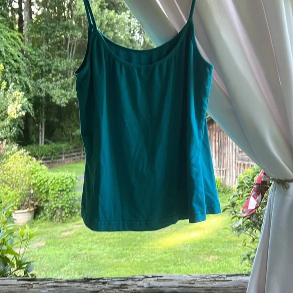 BRYN WALKER TURQUOISE BLUE TANK TOP SIZE S-M - Picture 2 of 4